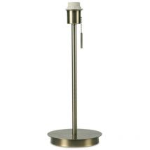 Inspired Deco - Carlton - Grande lampe de table à base plate ronde sans abat-jour, douille commutée, 1 lumière E27 laiton antique