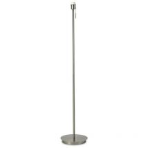 Inspired Lighting - Inspired Deco - Carlton - Lampadaire à base plate ronde sans abat-jour, douille commutée, 1 ampoule E27 nickel satiné