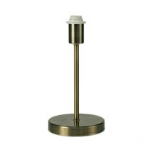 Inspired Lighting - Inspired Deco - Cedar - Petite lampe de table à base ronde sans abat-jour, interrupteur en ligne, 1 lumière E14 laiton antique
