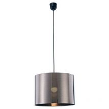 Inspired Deco - Dako - Sospensione a soffitto nera 1 luce E27 con paralume cilindrico in metallo canna di fucile 350 x 250 mm, c, w staffa a soffitto
