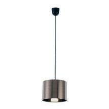 Inspired Deco - Dako - Sospensione a soffitto nera 1 luce E27 con paralume in metallo canna di fucile da 200 x 150 mm, staffa da soffitto c, w