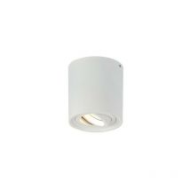 Inspired Deco - Rico - Faretto Cilindro Orientabile da Superficie, 1 Luce GU10, Bianco Sabbia