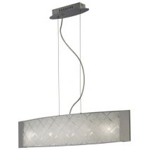 Inspired Diyas Aries - Sospensione Soffitto 5 Luci Cromo Lucido, Vetro