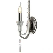 Inspired Lighting - Inspired Diyas - Armand - Applique 1 Bougie E14 Chrome Poli, Cristal