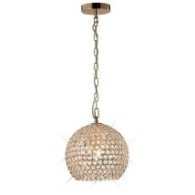 Inspired Diyas Ava - Pendente a Soffitto 4 Luci Oro Francese, Cristallo