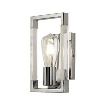 Inspired Diyas - Canto - Applique 1 Luce E27 Nickel Lucido, Acrilico