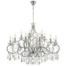 Inspired Lighting - Inspired Diyas - Torino - Araña 18 Light E14 Cromo Pulido, Cristal