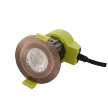 Inspired Lighting - Inspired Dlux - Bazi - Downlight encastré à del à intensité variable, cuivre antique, 38 degrés. Angle de faisceau, 800lm, 4000K,