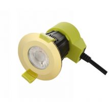 Inspired Lighting - Inspired Dlux - Bazi - Downlight encastré led dimmable, laiton poli, 38 deg. Angle de faisceau, 840lm, 5000K, IP65, driver inclus