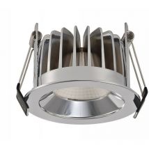 Inspired Lighting - Inspired Dlux - Beck - Downlight encastré led, chrome, 24 deg. Angle de faisceau, 950lm, 5000K, IP44, driver non inclus