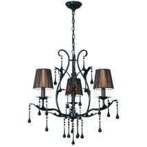 Inspired Flur Lampada a Sospensione Rotonda a 3 Luci E14 Nera