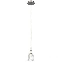 Inspired Mantra Amel Sospensione 1 Luce L1/SGU10, Cromo Lucido, Lampade cfl incluse