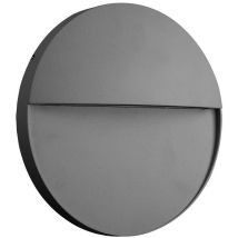 Inspired Mantra - Baker - Applique Flush Grande Tonda, 6W LED, 3000K, 275lm, IP54, Antracite