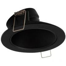 Inspired Lighting - Inspired Mantra - Brandon - Downlight encastré rond, 1 x GU10 (Max 12W), noir mat