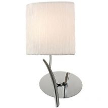 Inspired Mantra Eve Lampada da Parete 1 Luce E27, Cromo Lucido Con Paralume Ovale Bianco