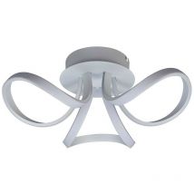 Inspired Mantra Fusion Knot Led Blanco Knot Blanco Soffitto 48cm Rotondo 3 Bracci ad anello 36W led 4000K, 2520lm, Bianco/Acrilico satinato, 3 anni