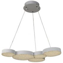 Mantra - Inspired Fusion - Lunas - Sospensione a soffitto 63,5 cm x 46,3 cm 43 w led 3000 k, 2120 lm, telecomando rf bianco