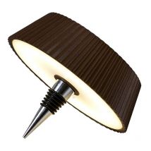 Lampe design, Eclairage bouche bouteille rechargeable Relax Marron en Metal, MANTRA