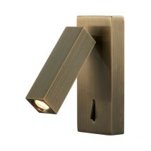 Inspired Mantra Fusion - Tarifa - Wand, Leselampe, 3W LED, 3000K, 210lm, geschaltet, Antikmessing