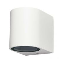 Inspired Mantra - Kandanchu - Lampada da parete rotonda, 1 x GU10, IP54, bianco sabbia