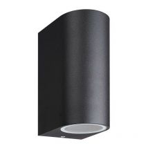 Inspired Lighting - Inspired Mantra - Kandanchu - Runde Wandleuchte, 2 x GU10, IP54, Sandschwarz