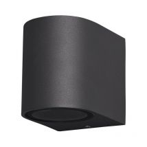 Inspired Lighting - Inspired Mantra - Kandanchu - Runde Wandleuchte, 1 x GU10, IP54, Anthrazit