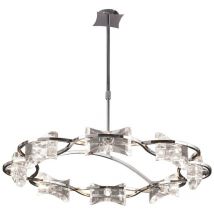 Inspired Mantra - Kromo - Telescopica Semi Flush 8 Luce G9 Tonda, Cromo Lucido