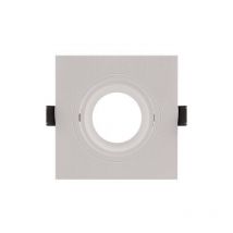 Inspired Mantra - Lamborjini - Foco empotrable cuadrado, 1 x GU10 (máx.12 w), blanco