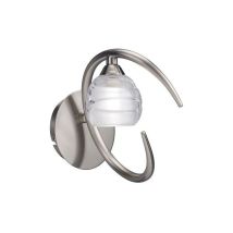 Inspired Mantra Loop Wall Lamp 1 Light G9 eco, Satin Nickel