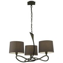 Inspired Mantra - Lua ag - Sospensione a soffitto 3 luci E27, grigio cenere con sfumature grigio cenere