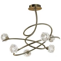 Inspired Mantra Maremagnum - Soffitto Semi Flush 6 Luce G9, Ottone Antico