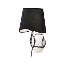 Inspired Mantra - Ninette - Applique murale Switched 1 Light E14, chrome poli avec abat-jour noir