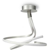 Inspired Mantra - Nur - Soffitto Semi Flush 50W led 3000K, 4000lm, Argento, Acrilico satinato, Cromo lucido