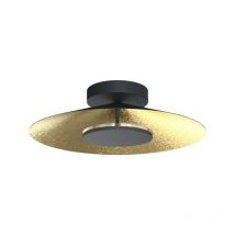 Inspired Mantra Orion Soffitto 25 cm rotondo, 8 w led, 3000 k, 560 lm, foglia oro/nero, 3 anni di garanzia