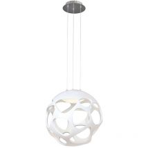 Inspired Lighting - Inspired Organica Suspension 9 lumières G9 Max 5W, blanc brillant/chrome poli