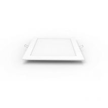 Inspired Lighting - Inspired Techtouch - Intego r Ecovision - Downlight encastré carré 8 pouces 18W blanc pur 6400K, 1500lm, White Frame, Inc. Driver