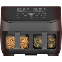 Instant Vortex Plus Double Basket With Clearcook - 7.6l Digital Hot Air Fryer, Black, 8-in-1 Smart Programmes - Frying, Baking, Roasting, Grilling, 