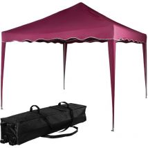 Gazebo 3 x 3 m Protezione uv impermeabile di base 50+, rosso - Instent