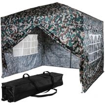 Gazebo 3 x 3 m Basic impermeabile protezione uv 50+, foresta con 4 pareti laterali - Instent