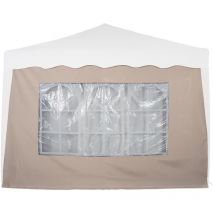 Pannello per Gazebo - con Finestra o Cerniera, per Gazebo 3x3m, Resistente, Impermeabile, Respirabile, Colore a Scelta - Tendone Parete Pensilina