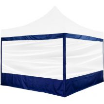 INSTENT Pro parete laterale/parte laterale per gazebo 3x3m con finestra panoramica XXL o cerniera, idrorepellente e traspirante, blu