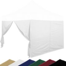 INSTENT Pro parete laterale/parte laterale per gazebo 3x3m con finestra panoramica XXL o cerniera, idrorepellente e traspirante, bianco