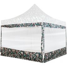 Pro parete laterale/parte laterale per gazebo 3x3m con finestra panoramica xxl o cerniera, idrorepellente e traspirante, woodland - Instent