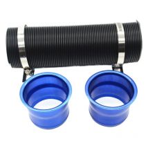Intake Pipe Intake Duct, 3 Inch/76mm Universal Aluminum Cold Intake Tube for Automotive Car- Blue