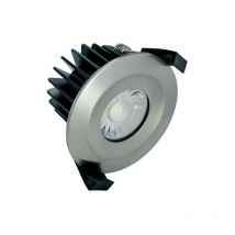 Integral - Faretto da incasso a incasso a led IP65 antincendio 6W 4000K 440lm Cornice dimmerabile Nickel satinato IP65