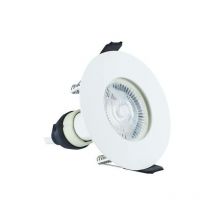 Integral - led IP65 ignifuge Downlight encastré support du projecteur GU10 blanc mat IP65