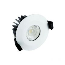 Projecteur encastré à led à profil bas IP65 ignifuge Downlight 8.5W 660lm 4000K Dimmable blanc mat IP65 - Integral