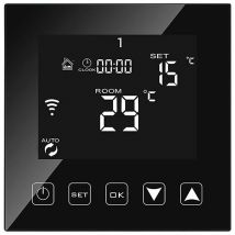 Intelligent Thermostat WiFi Connecté pour Chaudiere/Chauffage au Sol à Eau 3A Filaire Alexa/Google Home/Tuya Smart Life app Compatible, Thermostats