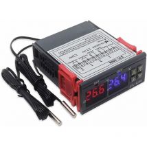 GABRIELLE Intelligenter digitaler Temperaturregler mit zwei Sonden, digitaler Ausgang, Thermostatanzeige, STC-3008, 2-stufiger Heiz- und Kühlmodus