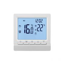 Intelligentes Wandthermostat mit LCD-Display für Fußbodenheizung – blaue Hintergrundbeleuchtung – weiße-Beleuchtung